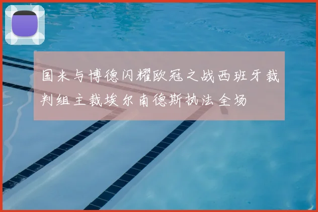 国米与博德闪耀欧冠之战西班牙裁判组主裁埃尔南德斯执法全场